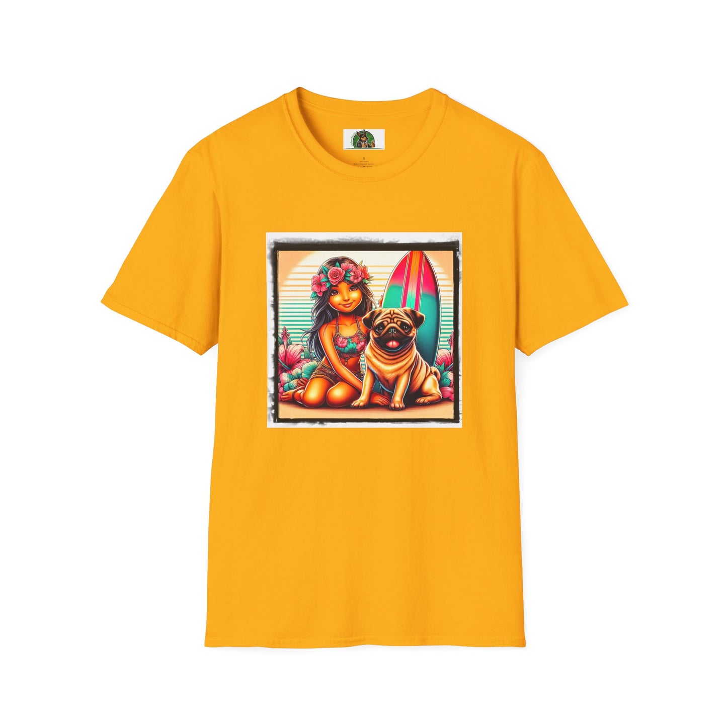 Pugs T-Shirt Printify S Gold