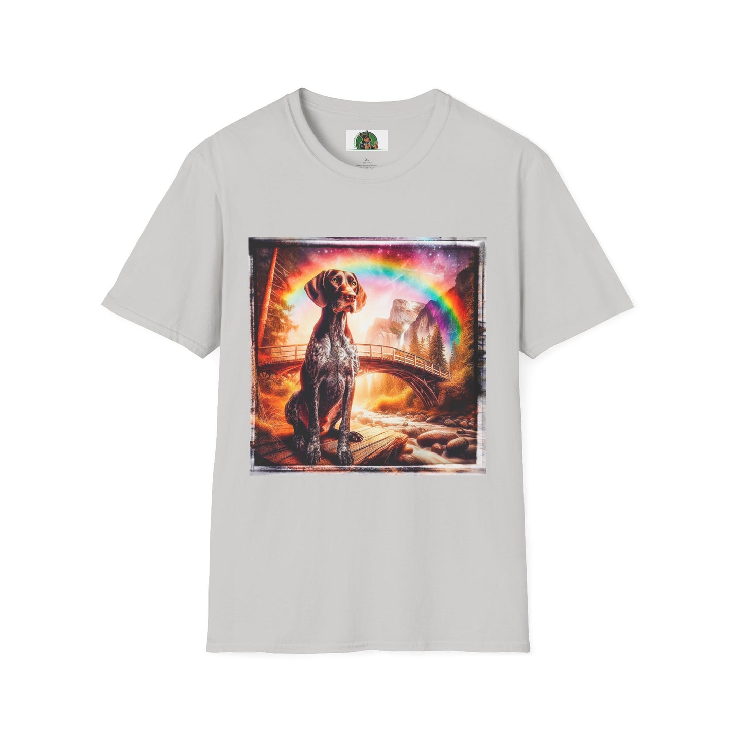 German Shorthaired Pointer crashing waves t shirt T-Shirt Printify S Ice Grey