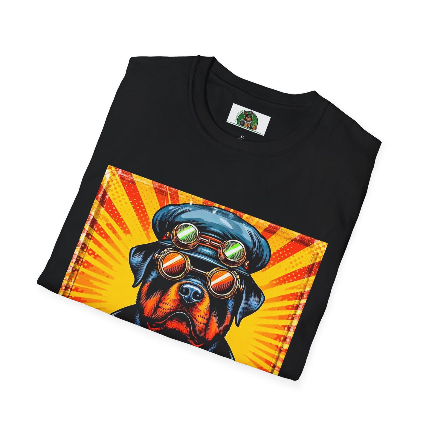 Rottweiler cool steam punk shirt T-Shirt Printify