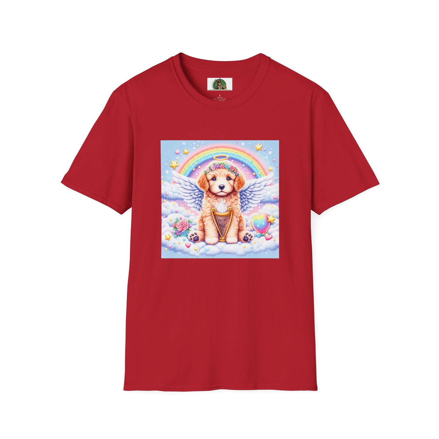 Golden Doodle baby heavenly Angel shirt T-Shirt Printify S Cherry Red