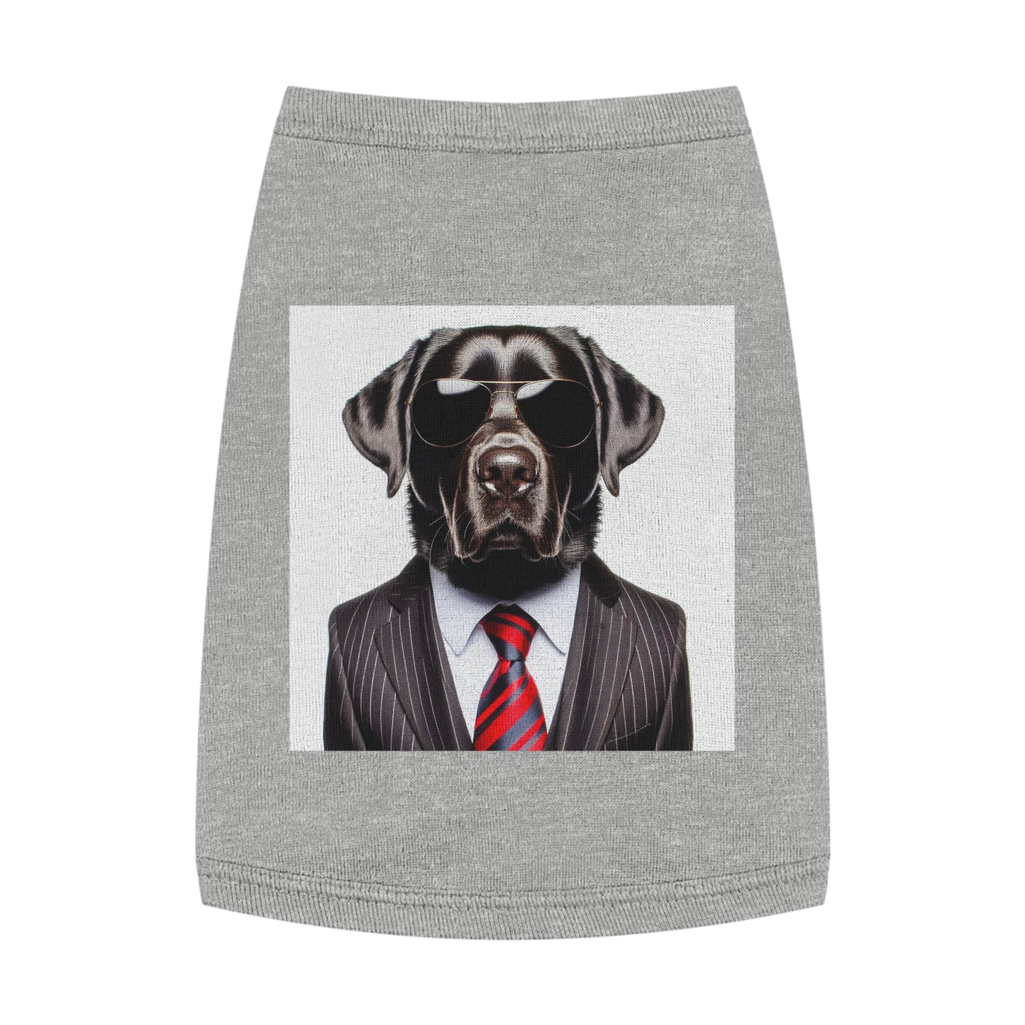 Labrador Retriever black suit shirt Pets Printify M Heather