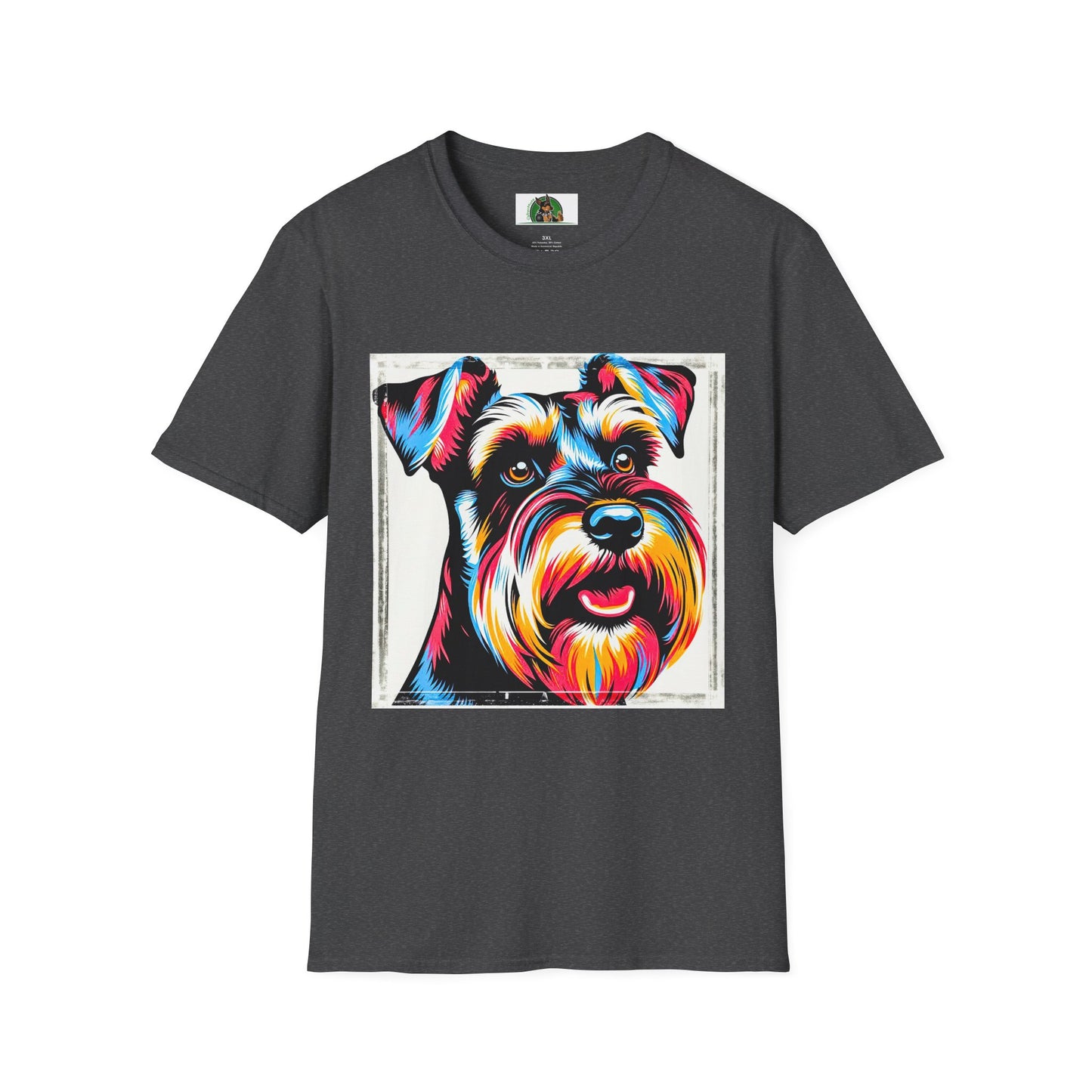 Miniature Schnauzer pop art shirt T-Shirt Printify XS Dark Heather