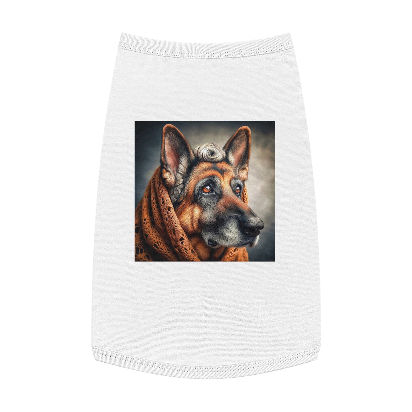 German Shepherd old man shirt Pets Printify L White