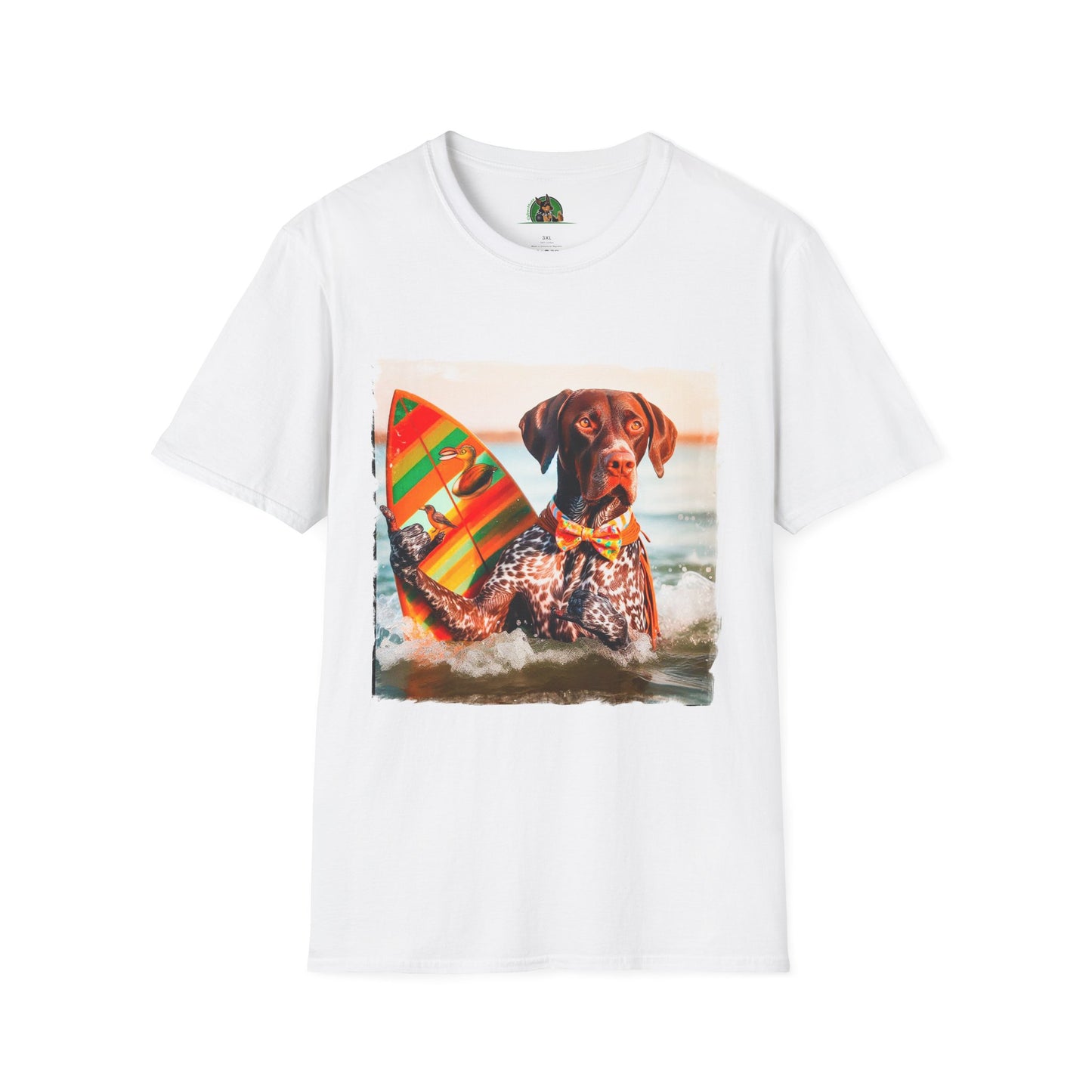 German Shorthaired Pointer Hawaiian vacation t shirt T-Shirt Printify XS White
