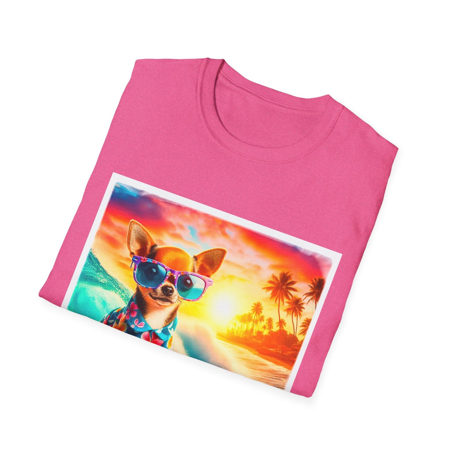 Chihuahua colorful sunset t shirt