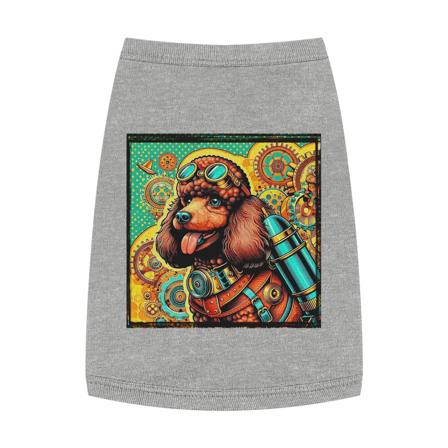 Pet Tank Top Poodle Pets Printify M Heather