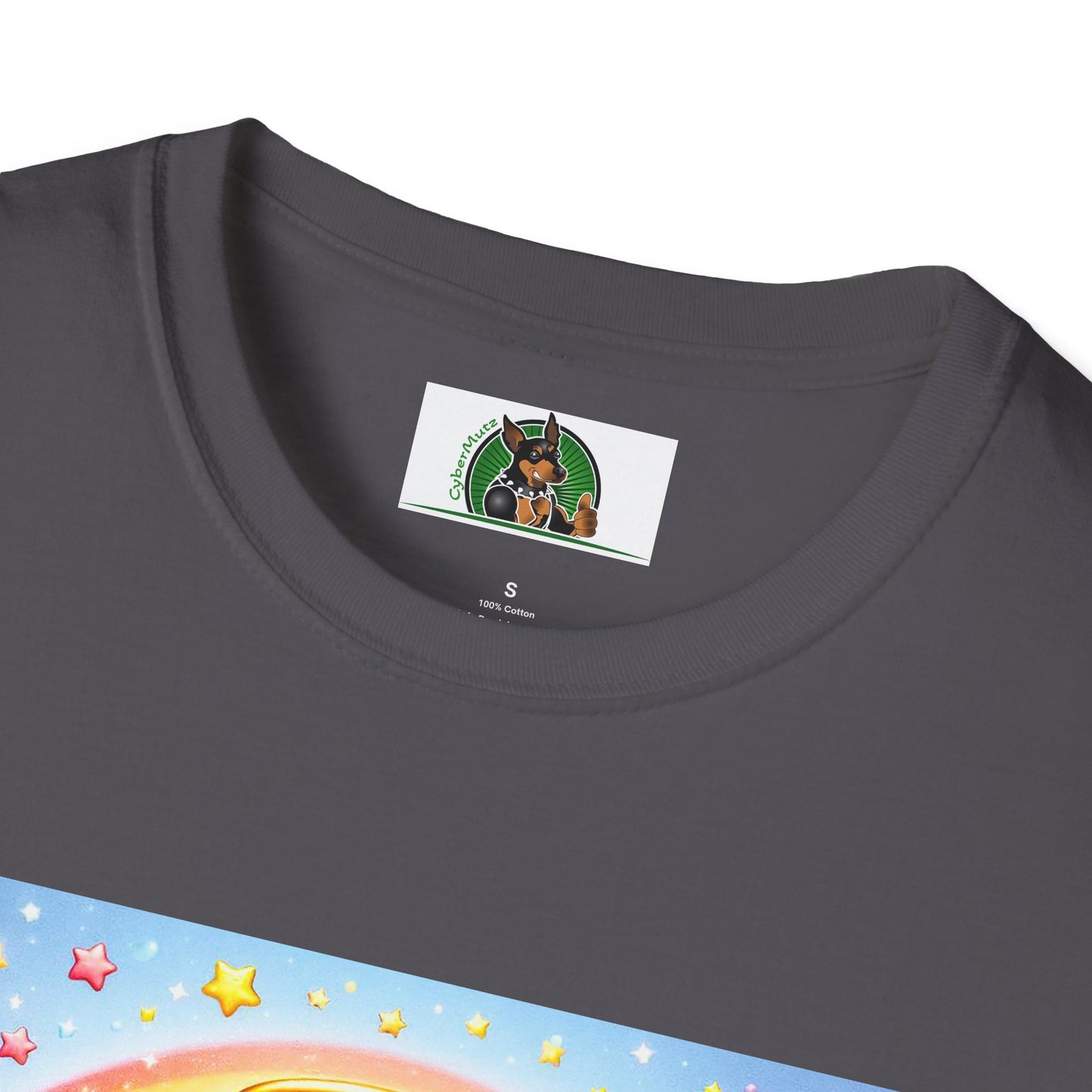 Dachshund glowing angel t shirt T-Shirt Printify