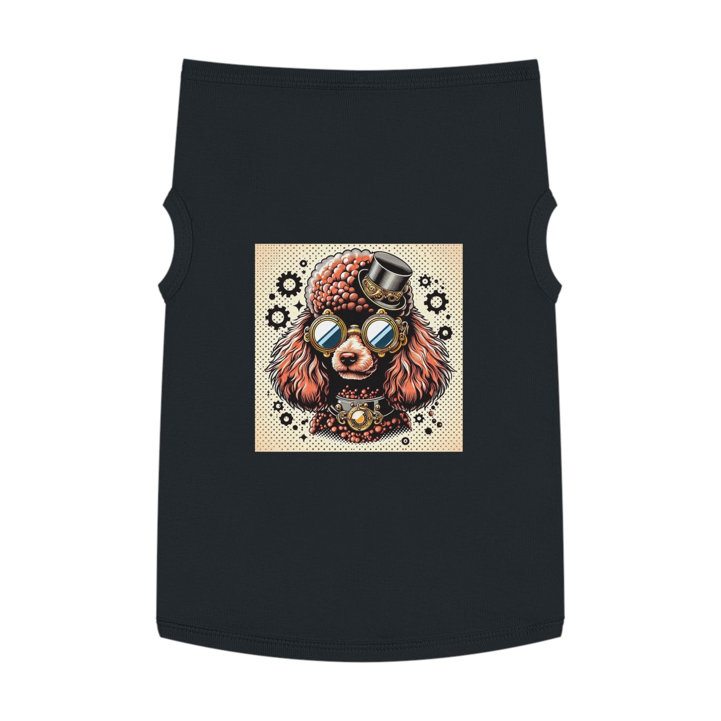 Pet Tank Top Poodle gear head Pets Printify XL Black