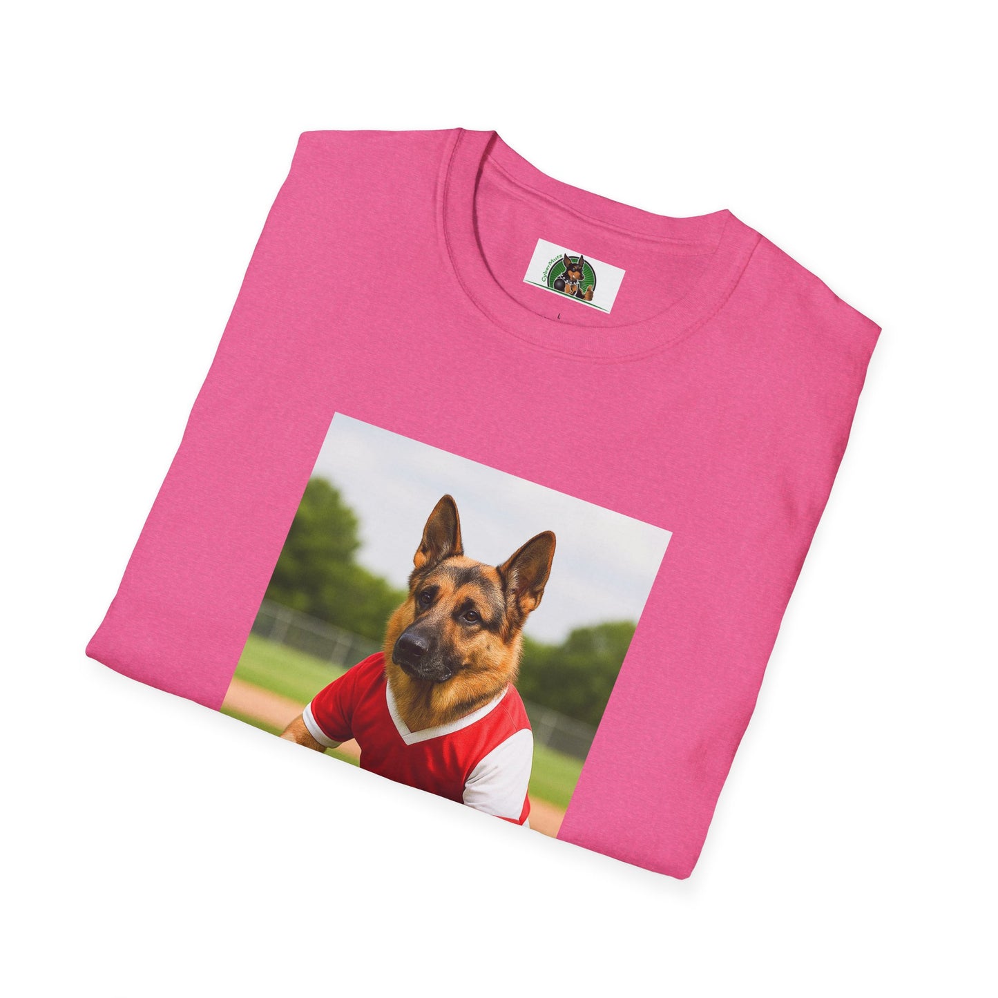 German Shepherd Soccer T-Shirt — Sports Dog Playing Soccer