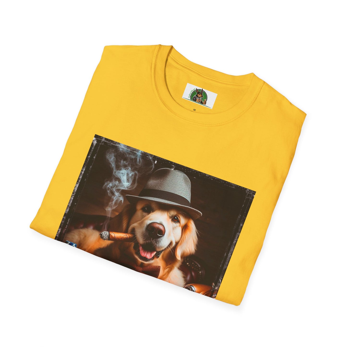 Golden Retriever cigars and smoking shirt