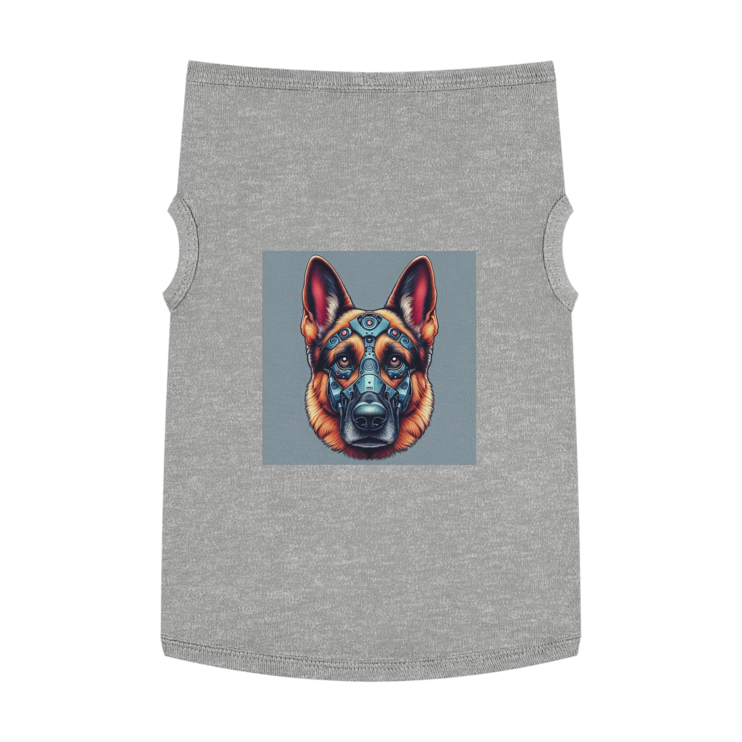 German Shepherd robot shirt Pets Printify XL Heather