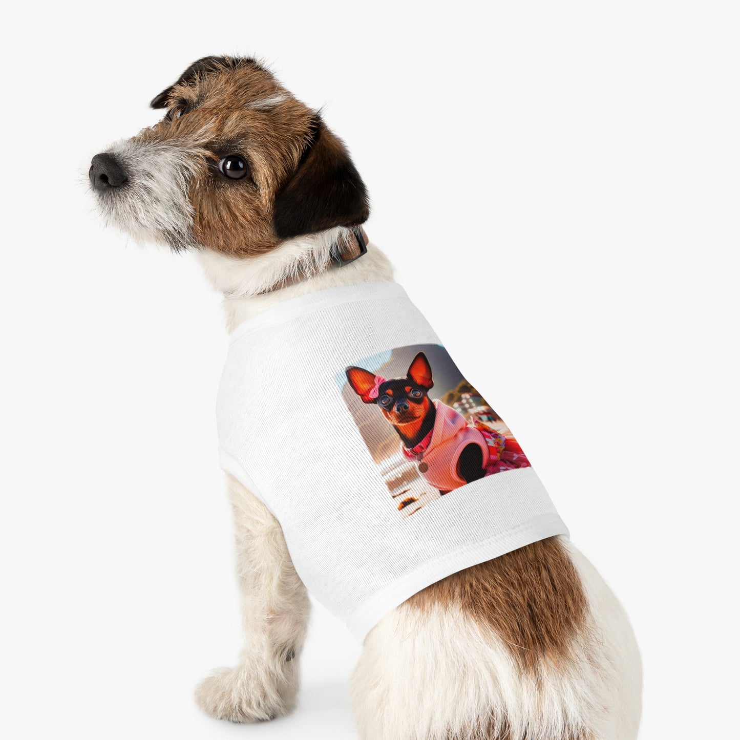 Dog Tank Top - Min Pin pink beauty Pets Printify