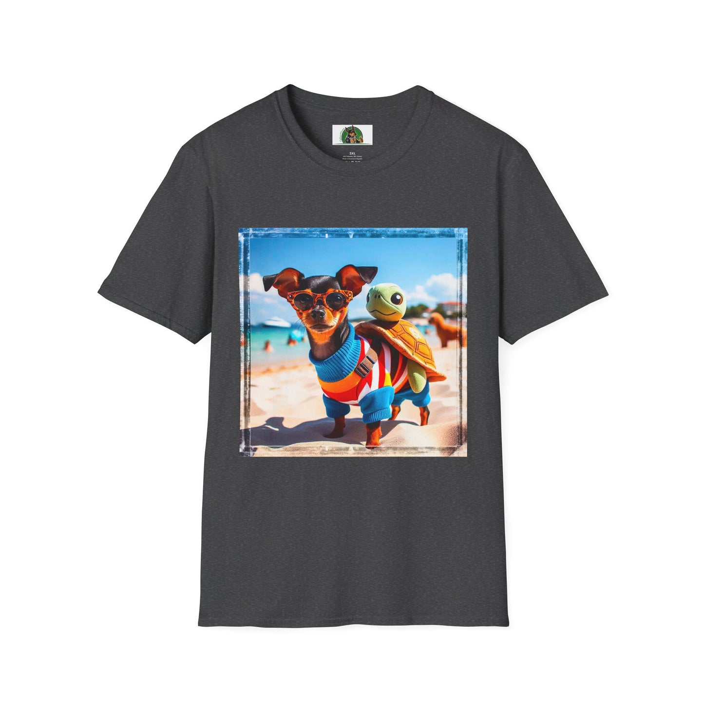 Min Pin T-Shirt beach day T-Shirt Printify XS Dark Heather