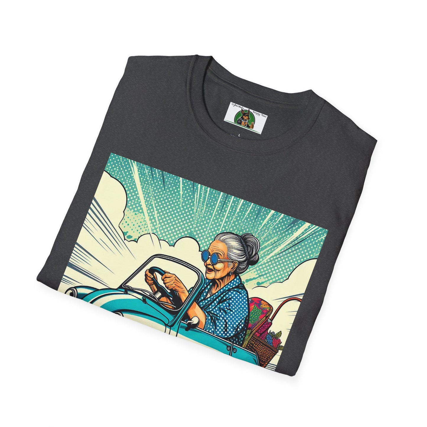 Old Lady in a Wacky Little Car T-Shirt Printify
