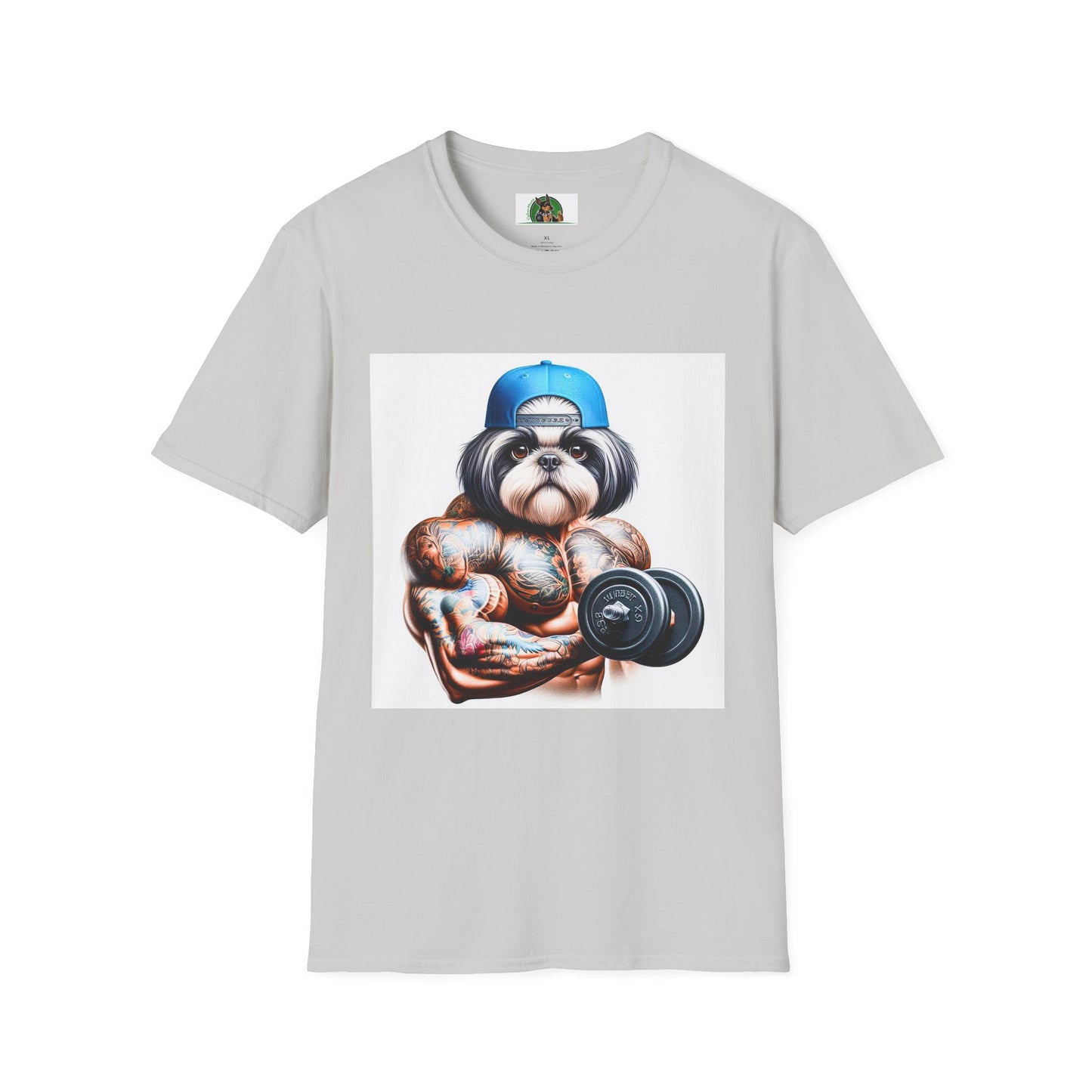 Shih Tzu gym rat shirt T-Shirt Printify S Ice Grey