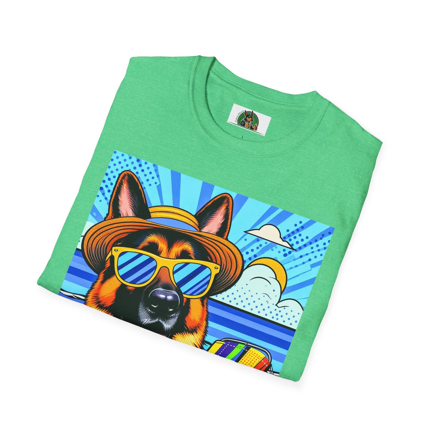 German Shepherd beach puppy shirt