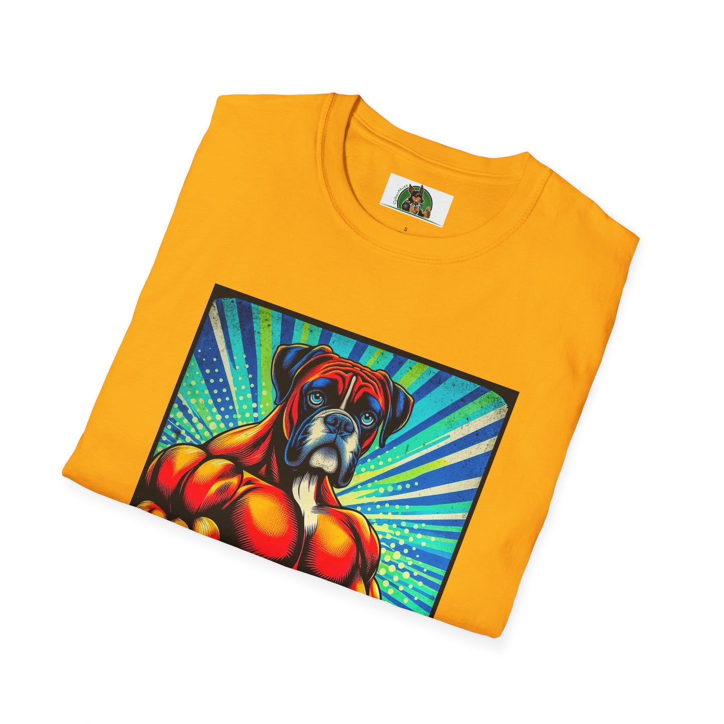 Boxer Muscle Dog T-Shirt Printify