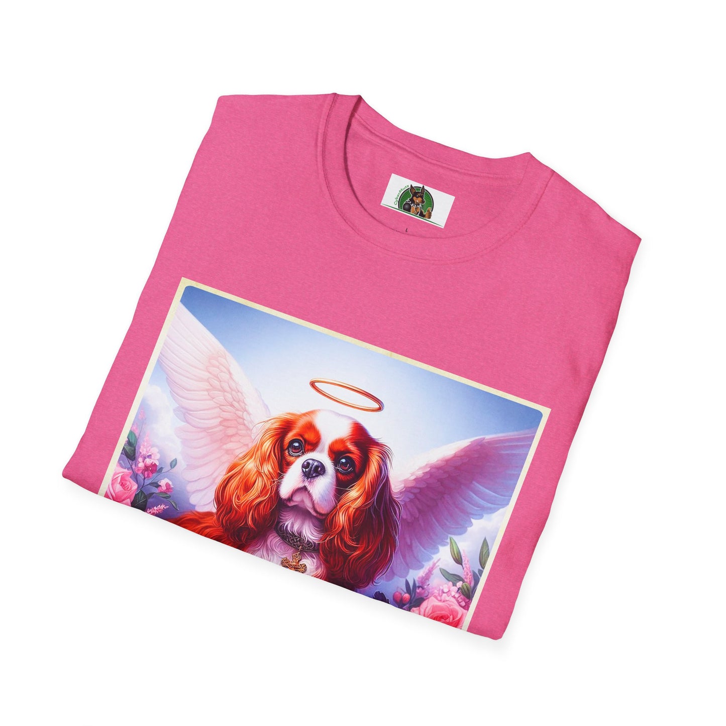 Cavalier King Charles Spaniel Angel Dog With Roses TShirt