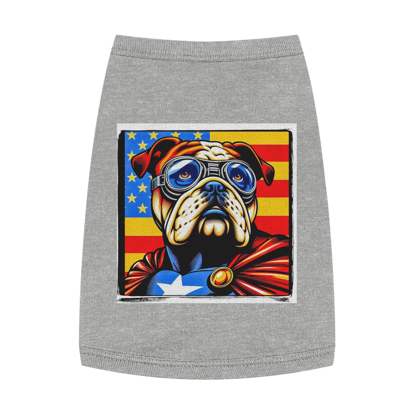 Pet Tank Top Bulldog American dream t shirt Pets Printify M Heather