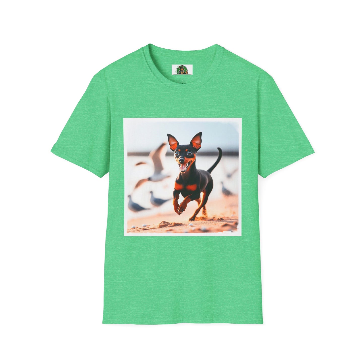 Min Pin T-Shirt beach day fun T-Shirt Printify S Heather Irish Green