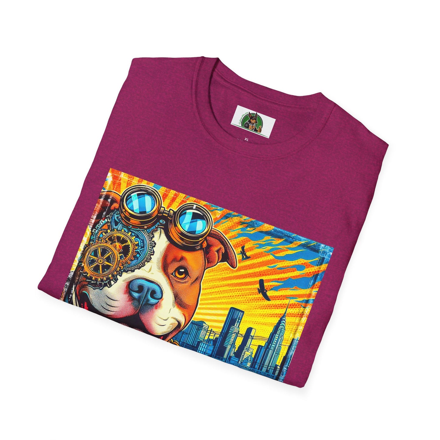 Pit Bull colorful steam punk shirt