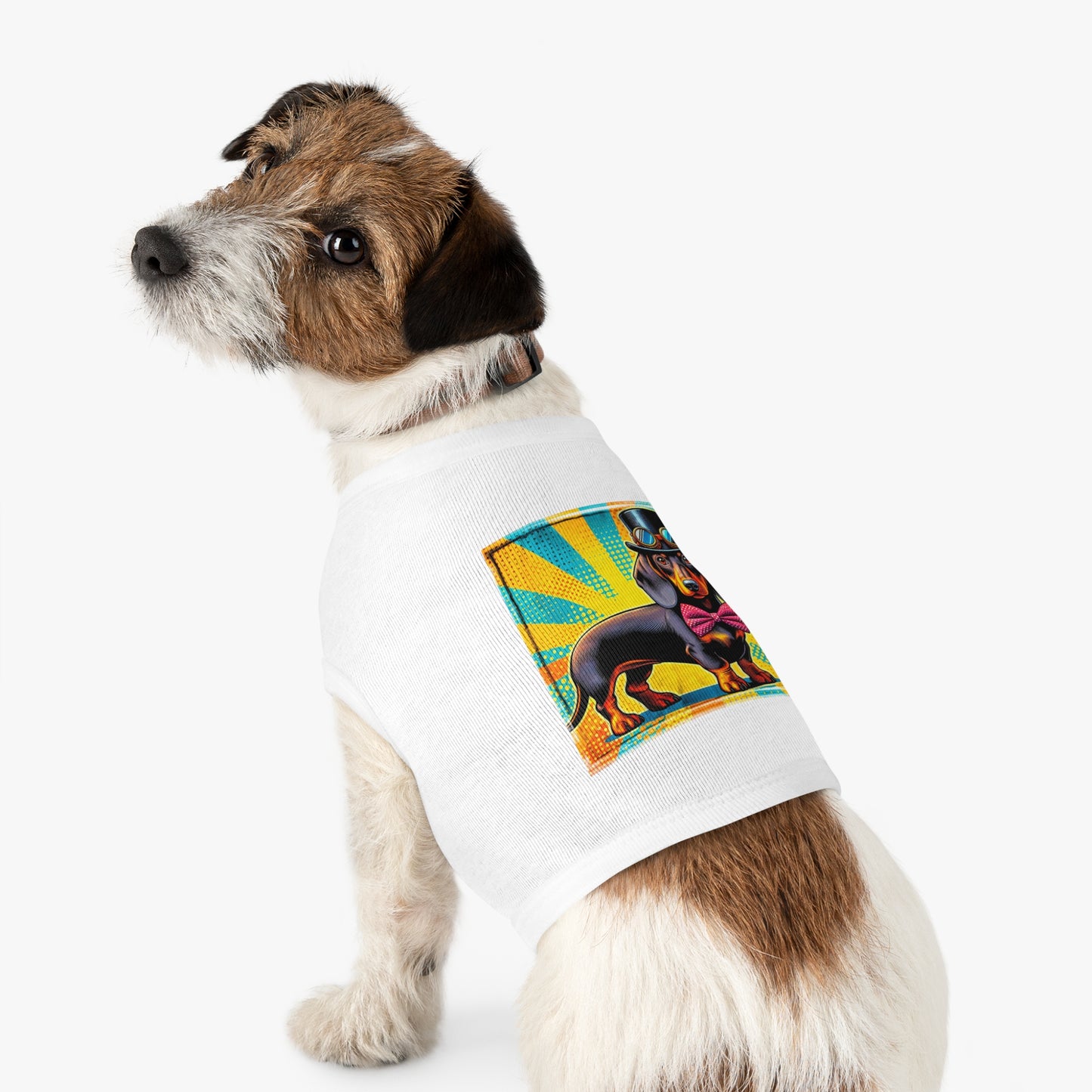 Pet Tank Top Dachshund colorful steampunk t shirt Pets Printify