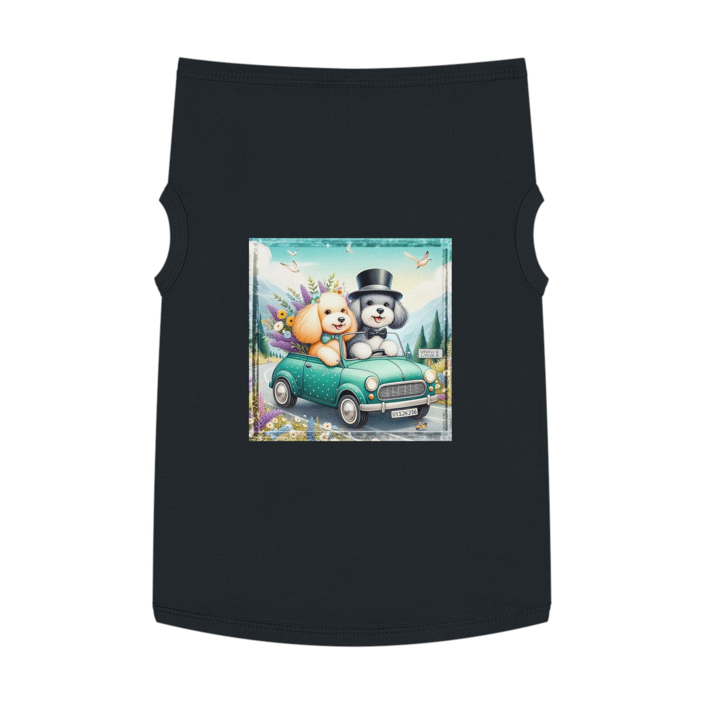 Wacky Pet Tank Top Sheepadoodle fun couple Pets Printify XL Black