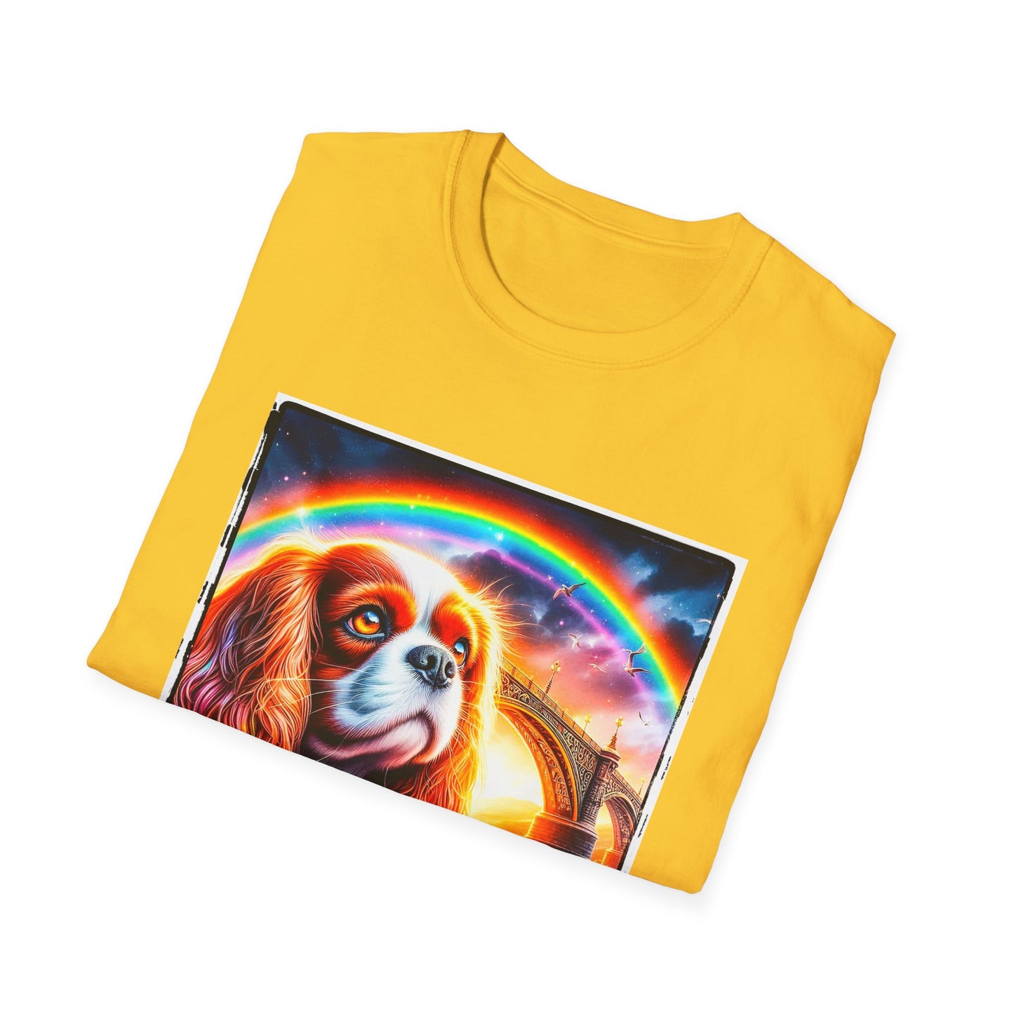 Cavalier King Charles Spaniel Rainbow Bridge TShirt