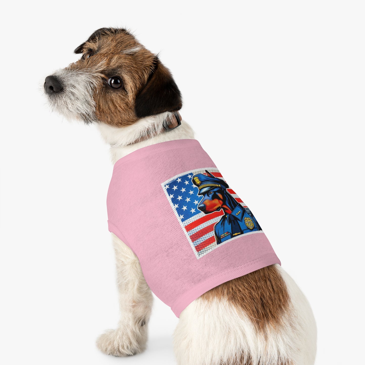 Pet Tank Top Doberman war cop t shirt Pets Printify