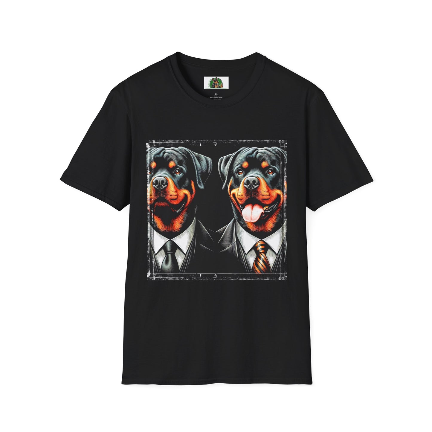 Rottweiler two suits shirt T-Shirt Printify XS Black