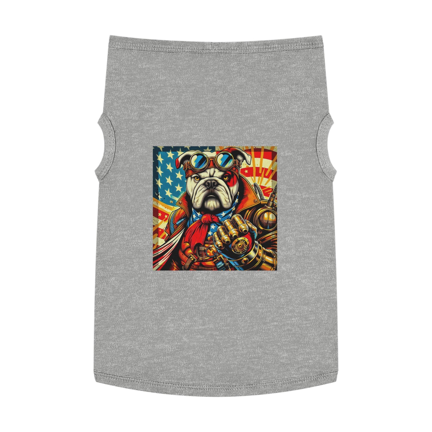 Pet Tank Top Bulldog stream punk t shirt Pets Printify XL Heather