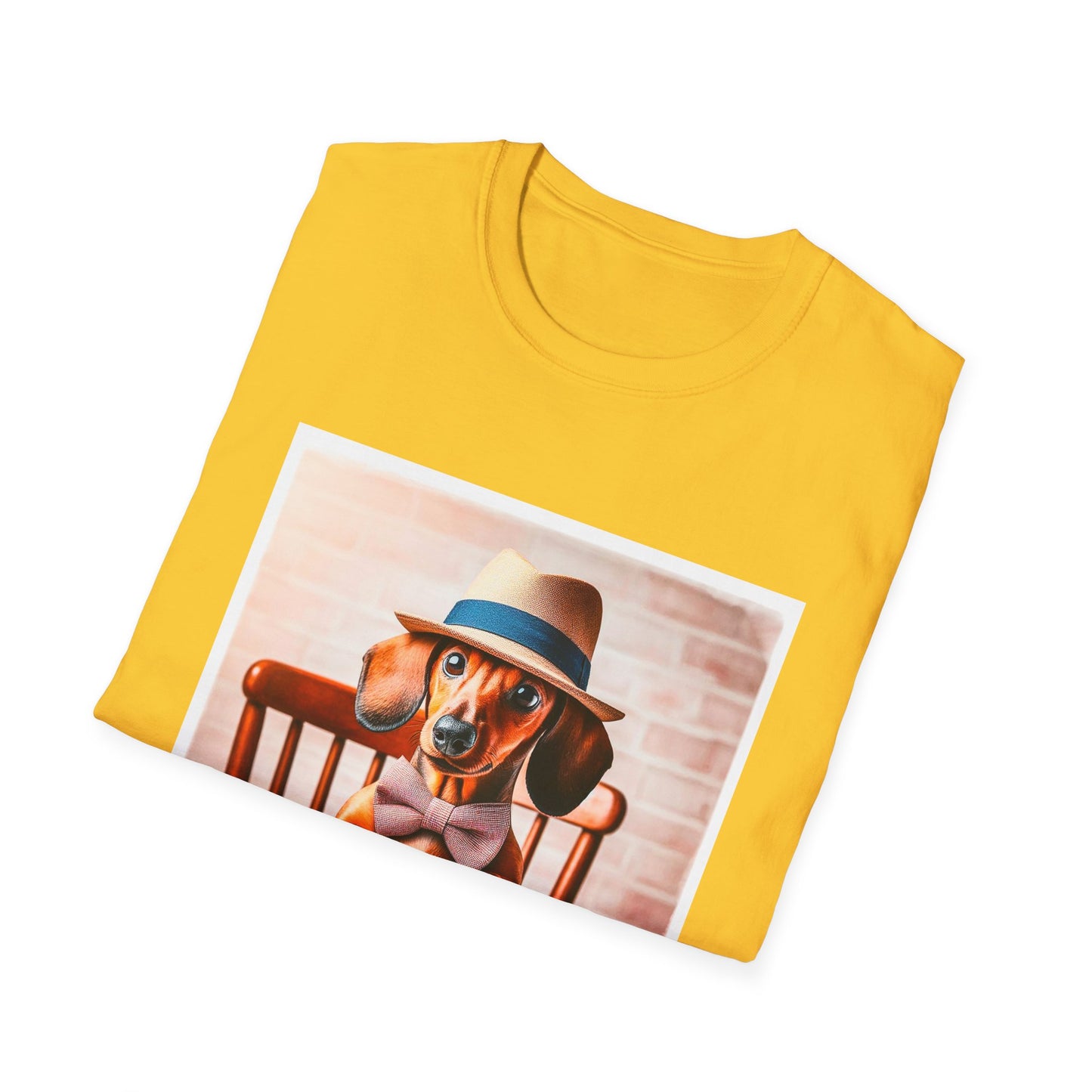 Dachshund reading news t shirt