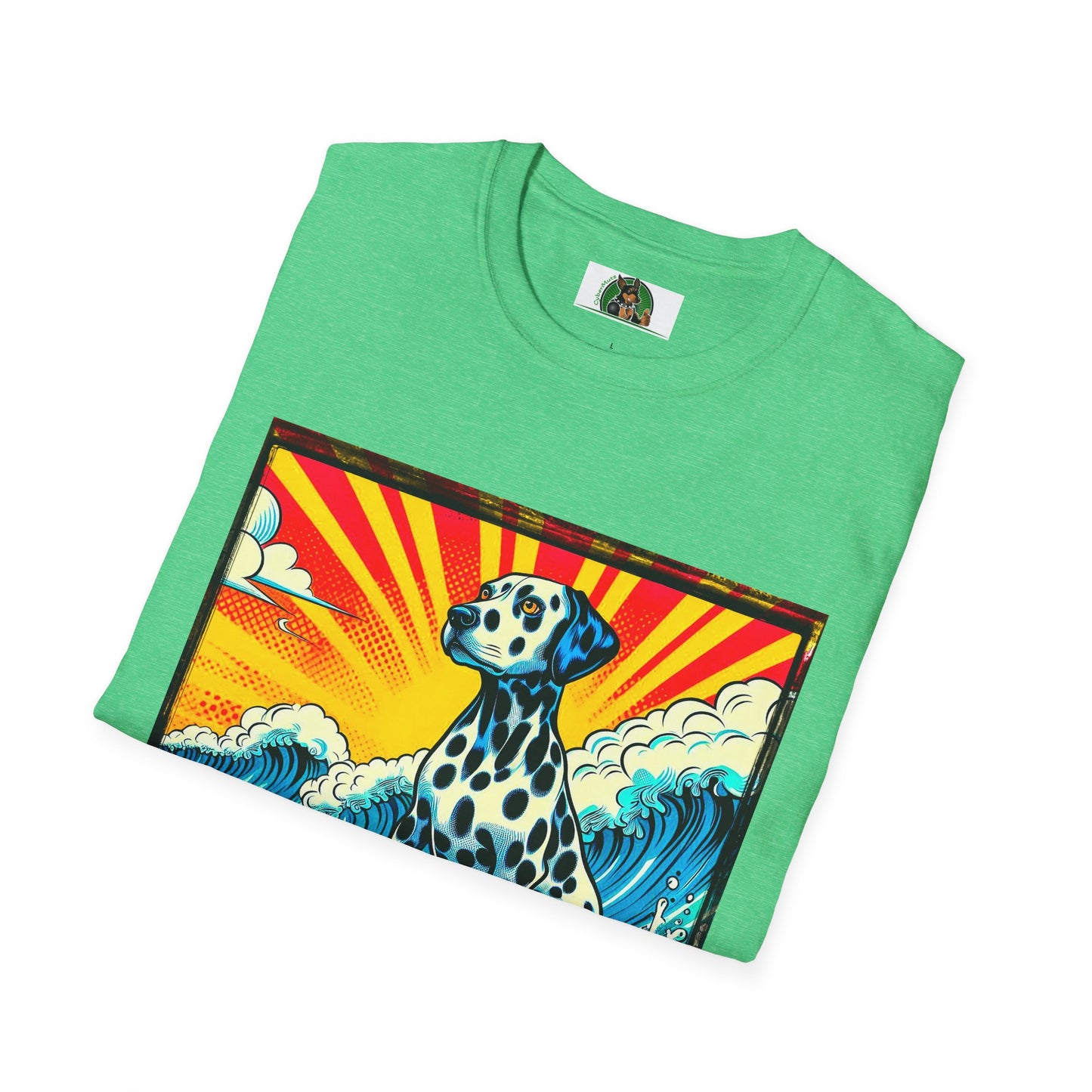 Dalmatian colorful surfing t shirt