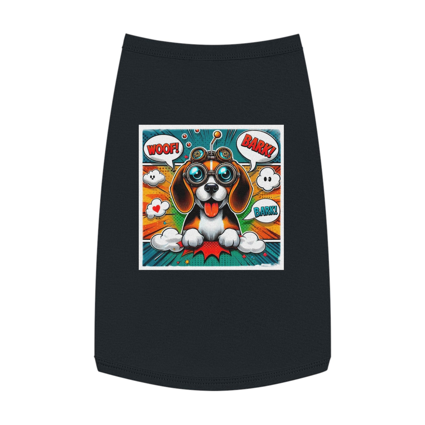 Pet Tank Top Wacky Beagle Steampunk Cartoon Dog Pets Printify L Black