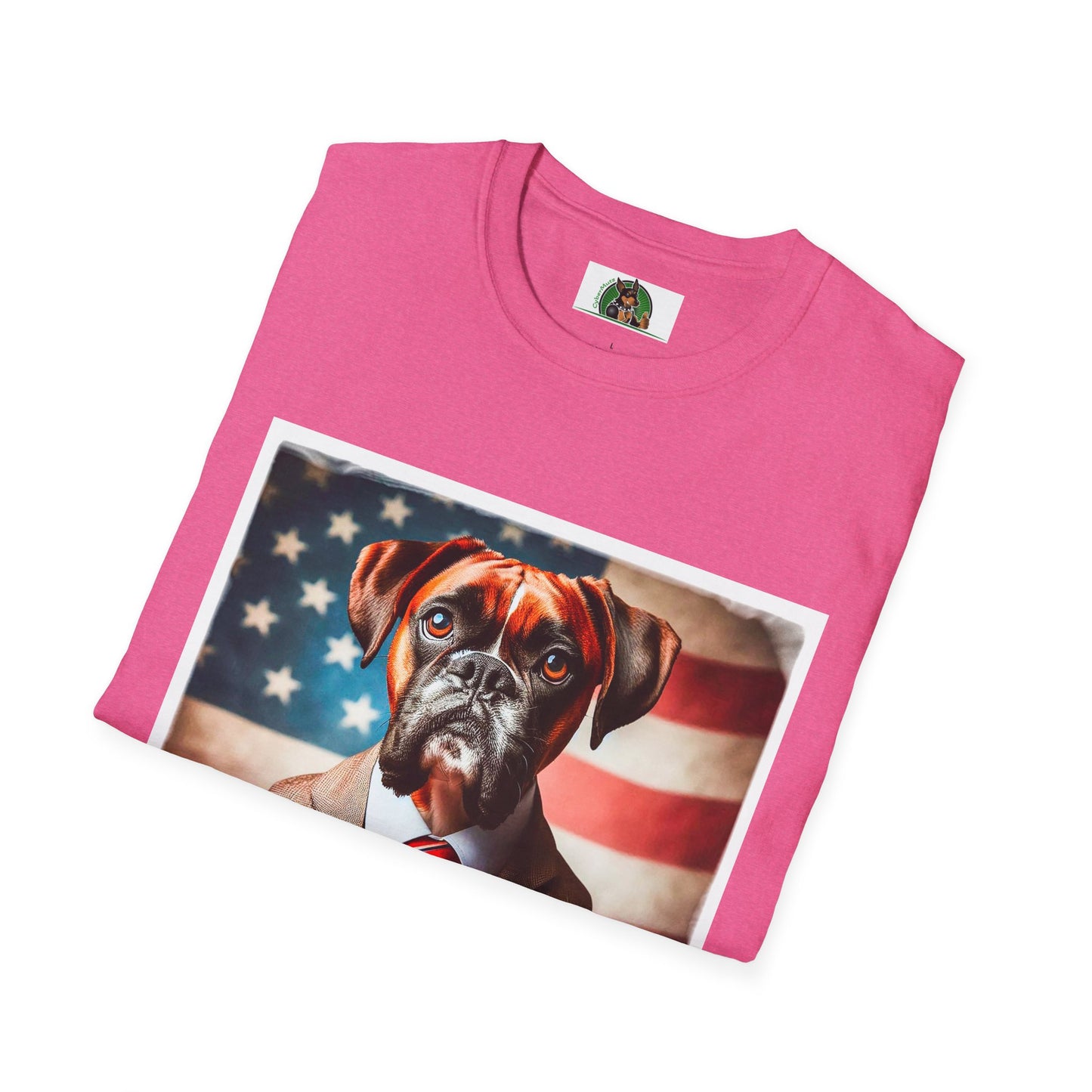 Boxer Presidential Dog Shirt T-Shirt Printify