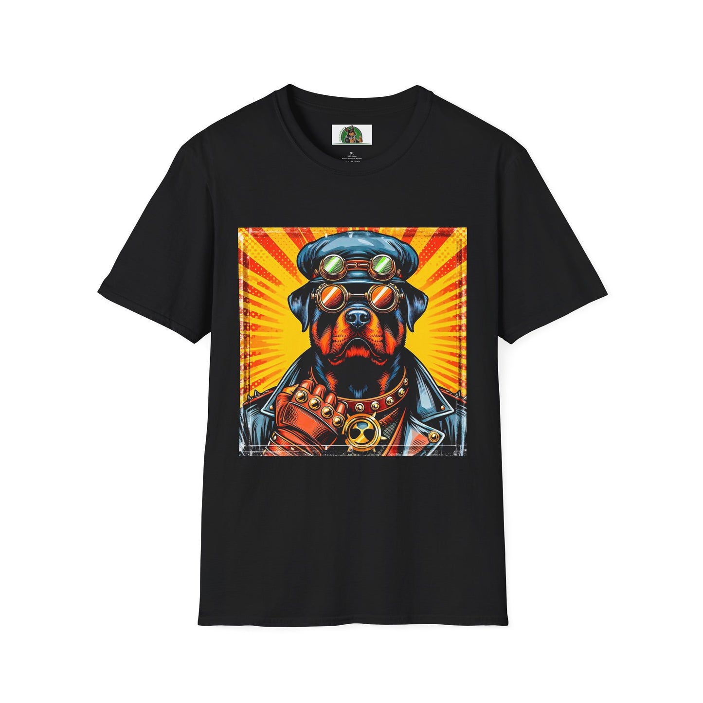 Rottweiler cool steam punk shirt T-Shirt Printify XS Black