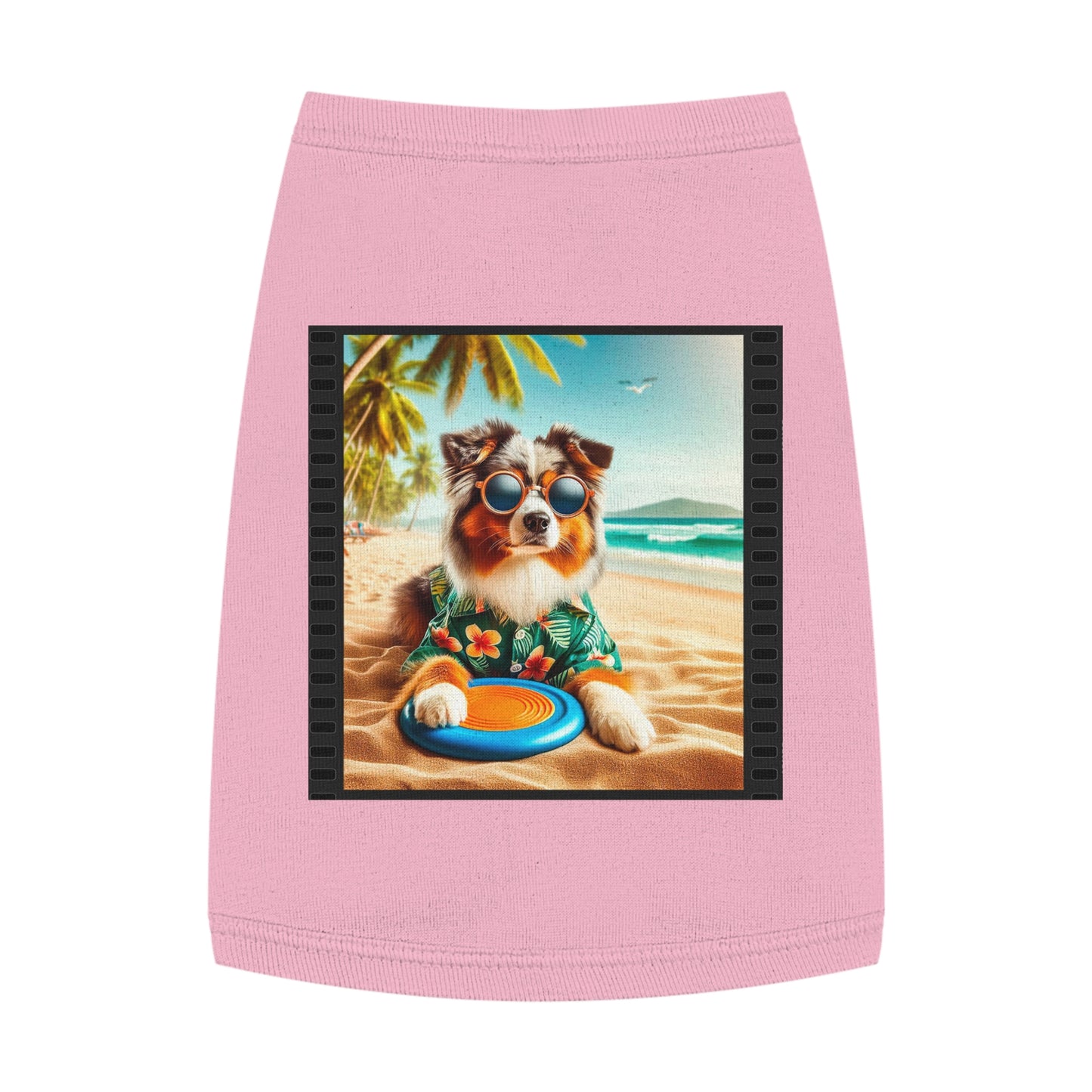 Pet Tank Top Australian Shepherd Pets Printify M Pink