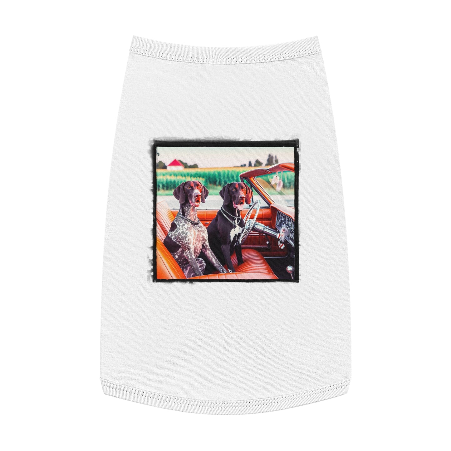 Wacky Pet Tank Top German Shorthaired Pointer friends t shirt Pets Printify L White