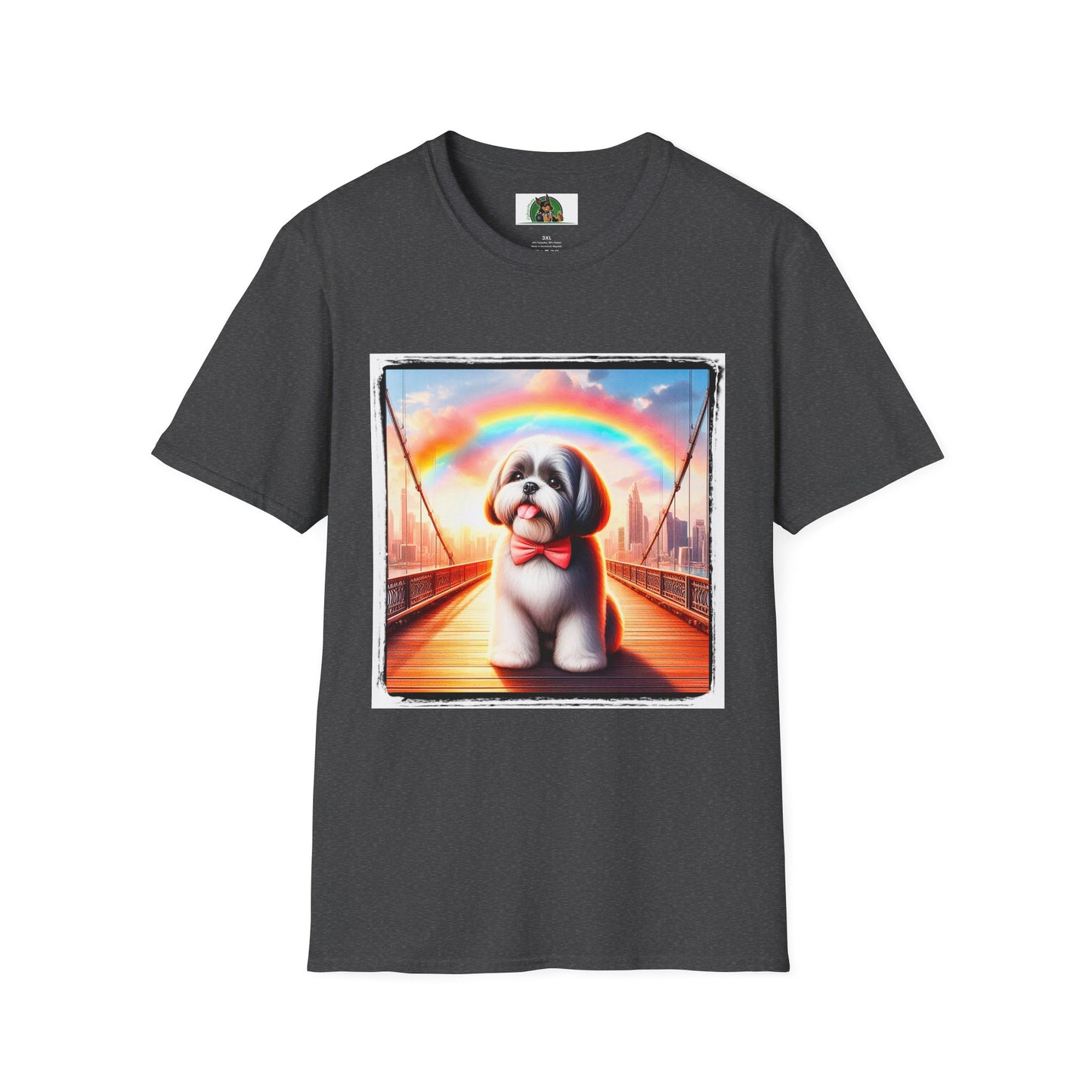 Shih Tzu rainbow shirt T-Shirt Printify XS Dark Heather