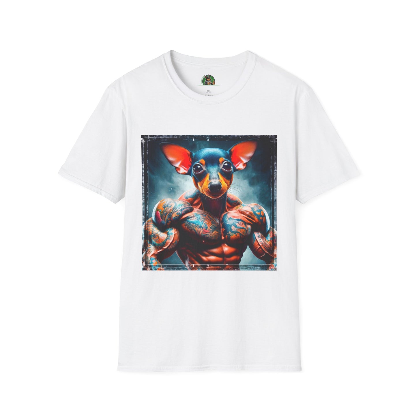 Rat Terrier T-Shirt muscles T-Shirt Printify XS White