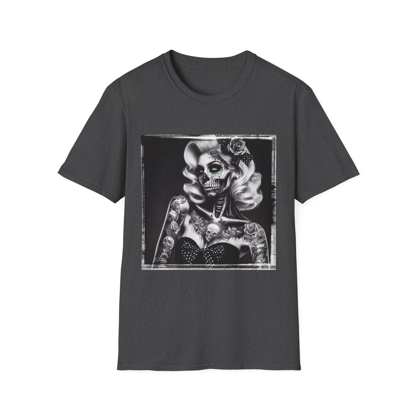 Zombie pin up shirt T-Shirt Printify S Dark Heather