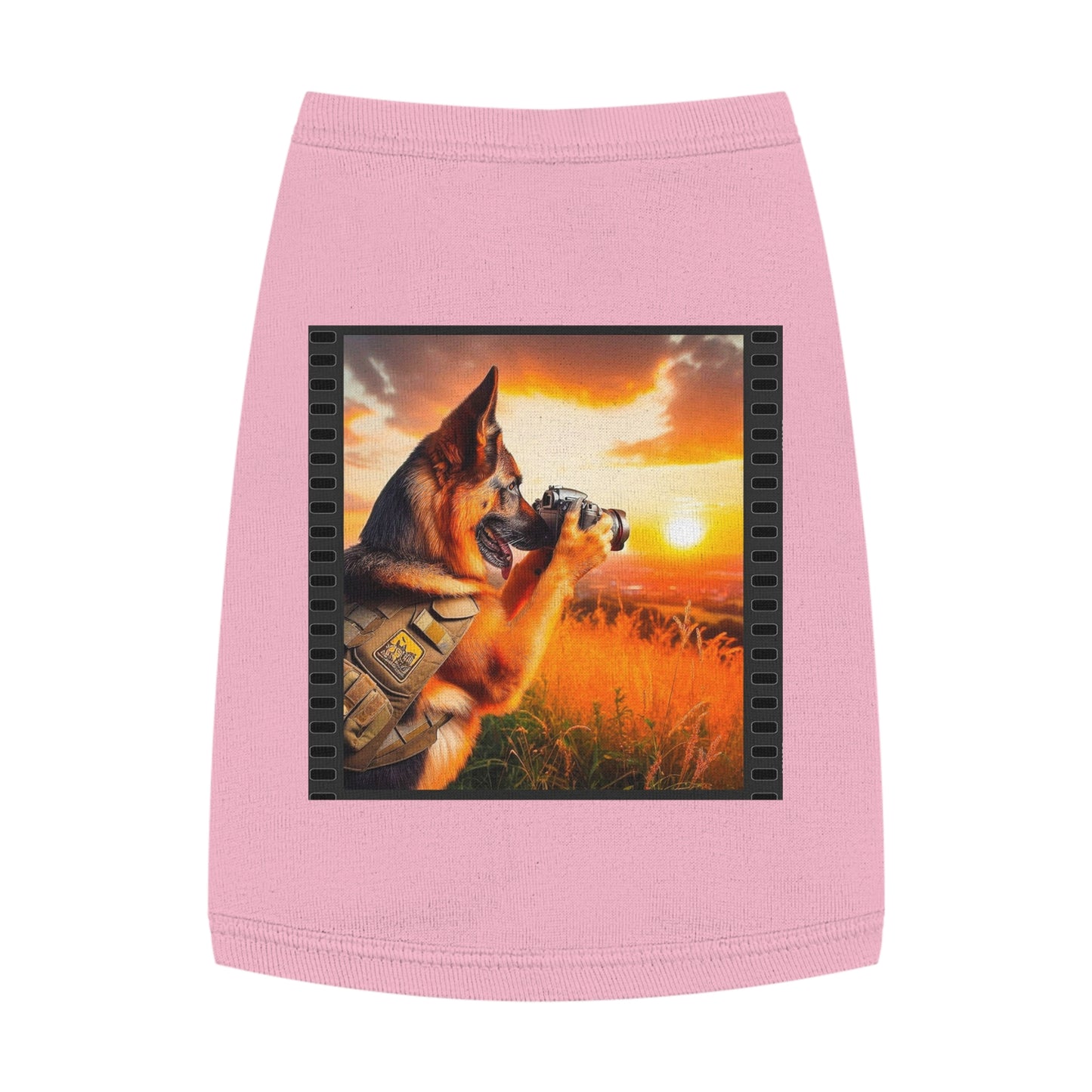 German Shepherd photographer shirt Pets Printify M Pink