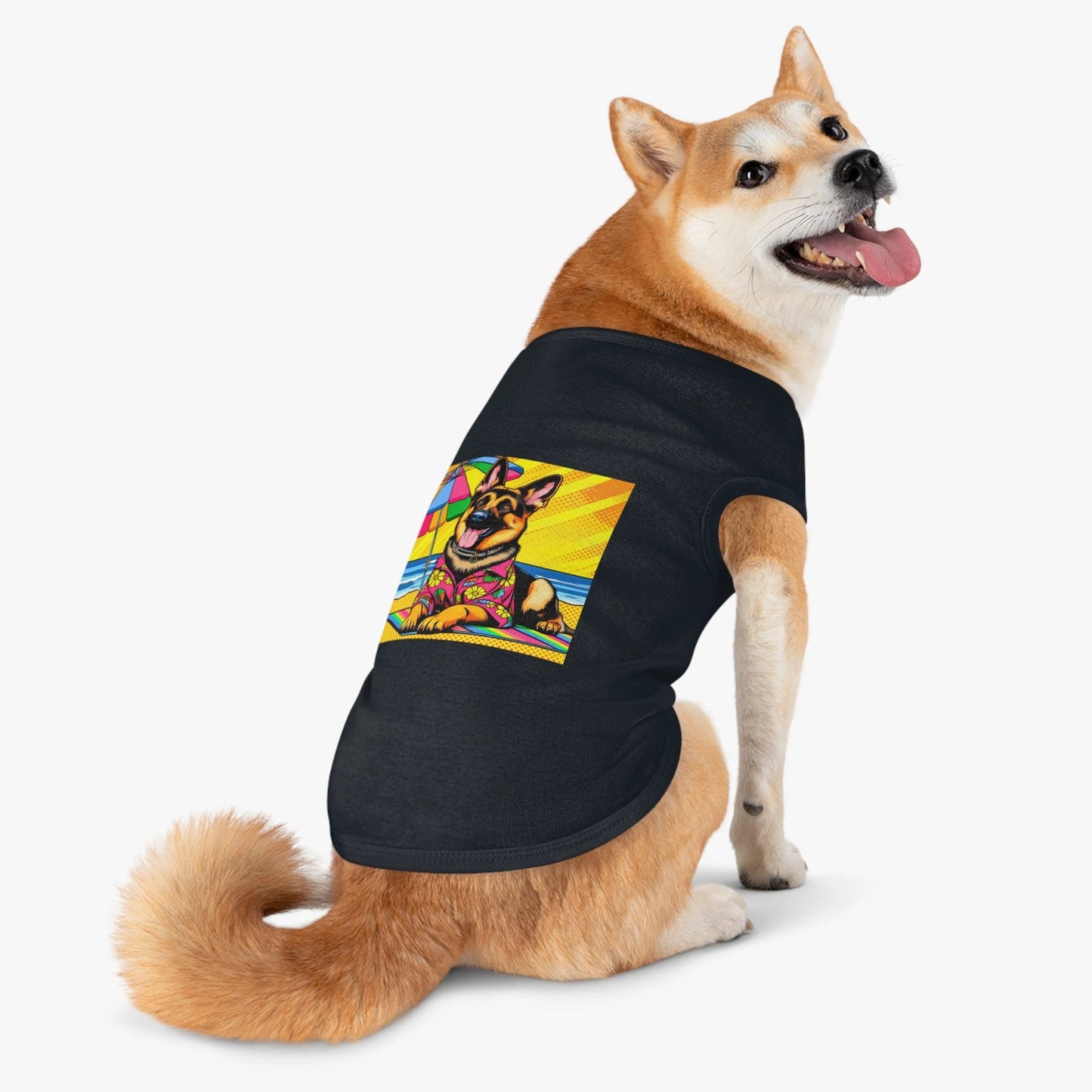 German Shepherd GSD Pet Tank Top Durable Breathable Dog Shirt For Active Outdoor Adventures by Printify