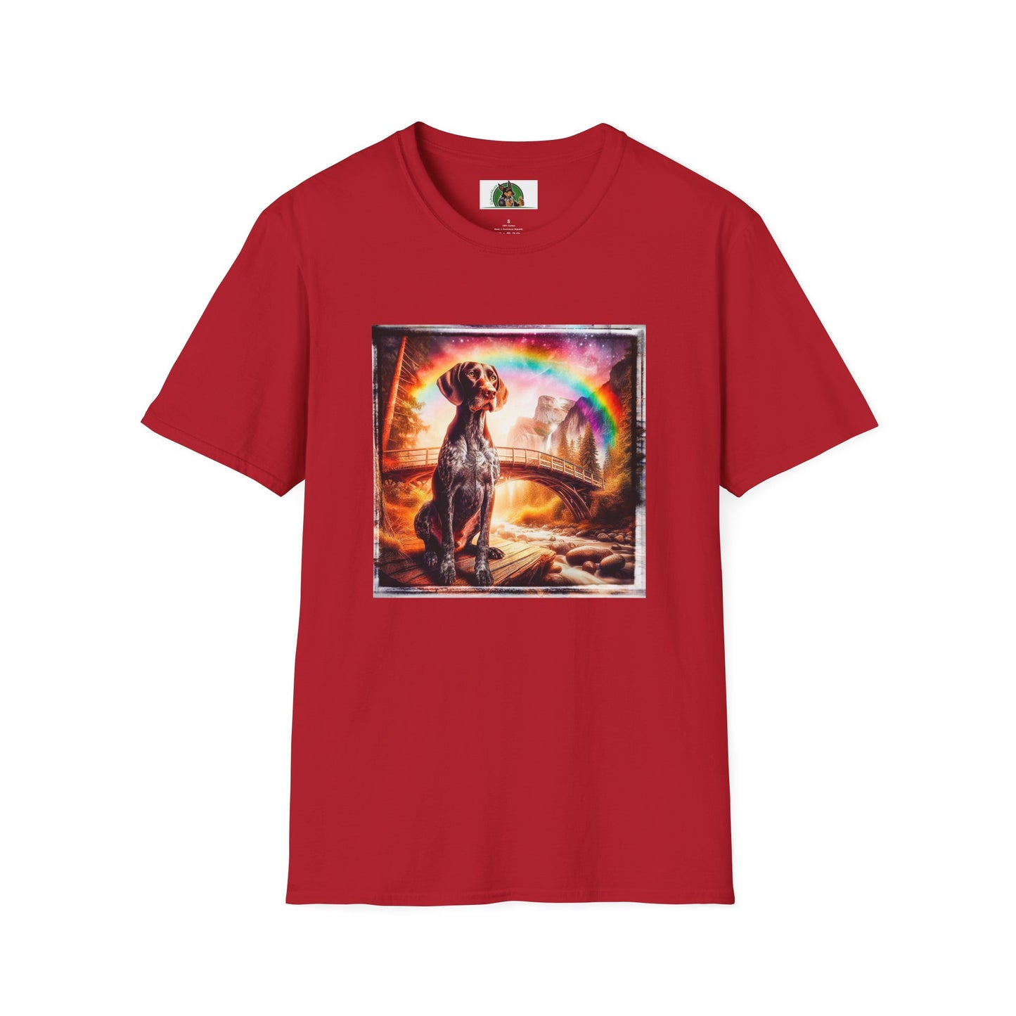 German Shorthaired Pointer crashing waves t shirt T-Shirt Printify S Cherry Red