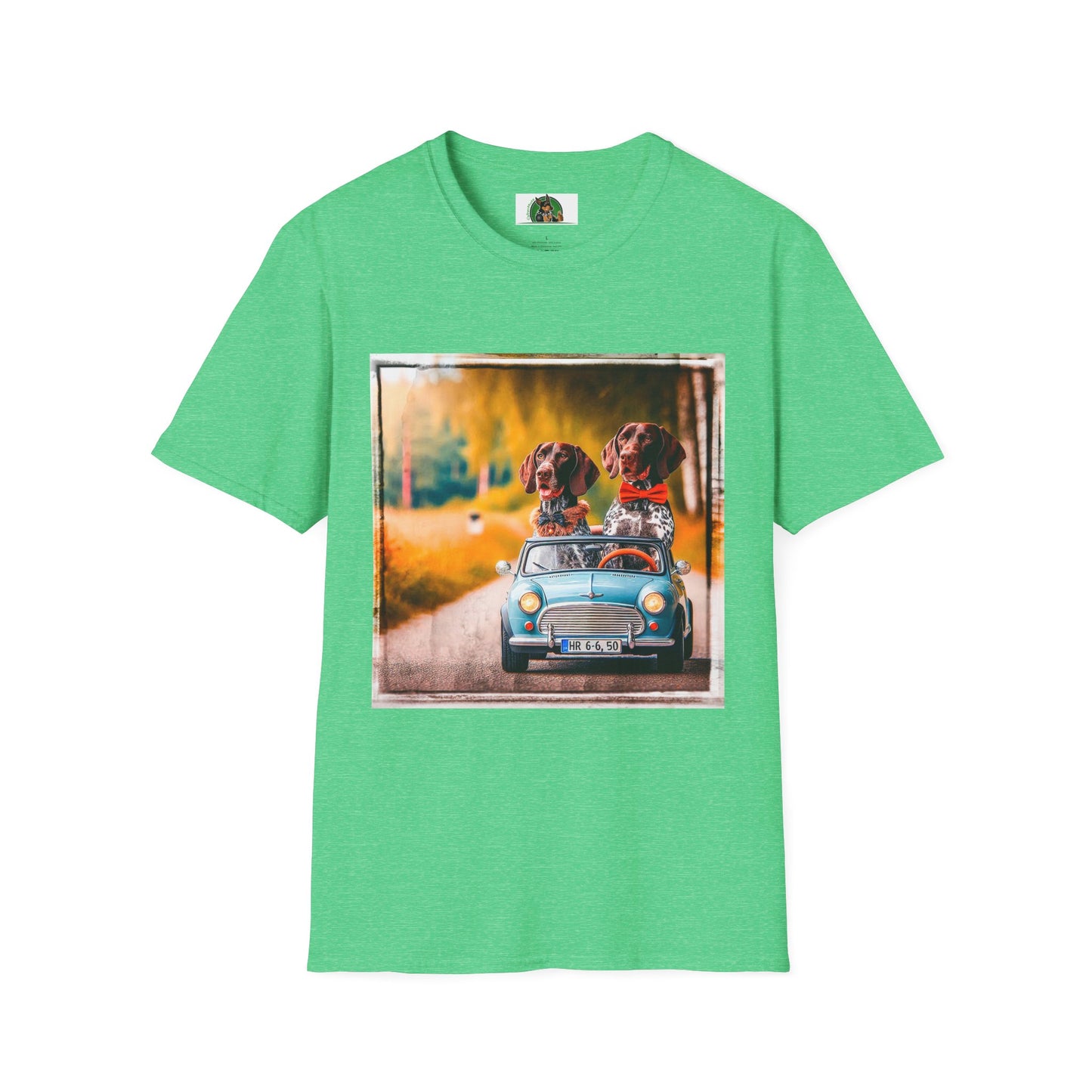 Wacky German Shorthaired Pointer happy friends t shirt T-Shirt Printify S Heather Irish Green