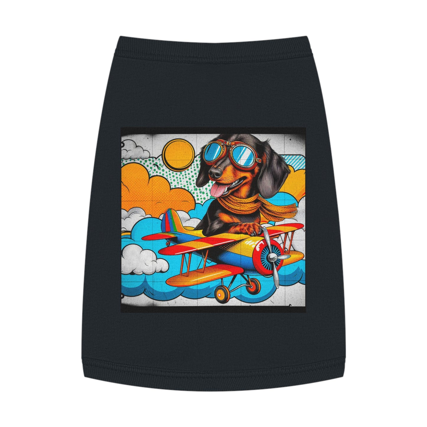 Wacky Pet Tank Top Dachshund Pets Printify M Black