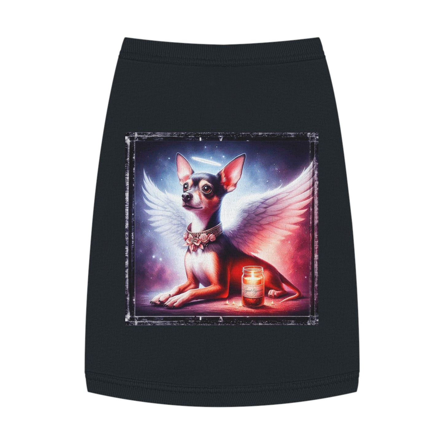 Pet Tank Top Rat Terrier Angel Pets Printify M Black