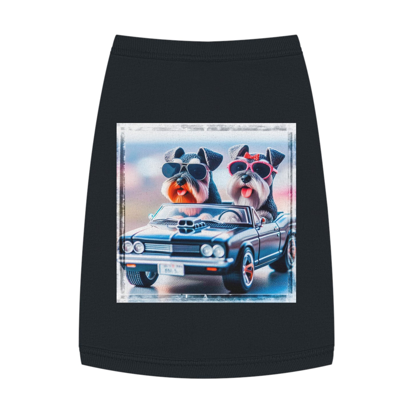 Miniature Schnauzers driving friends shirt Pets Printify M Black