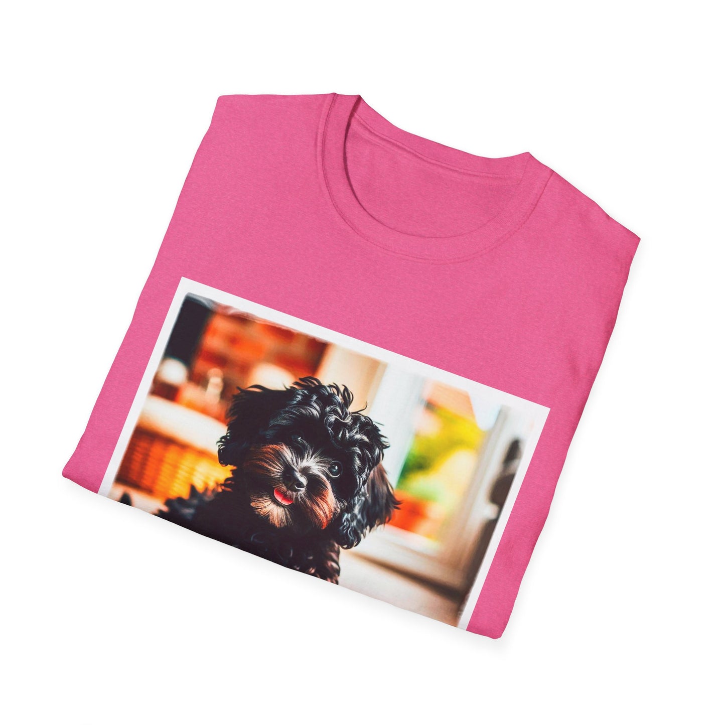 CockerPoo looking and watching t shirt