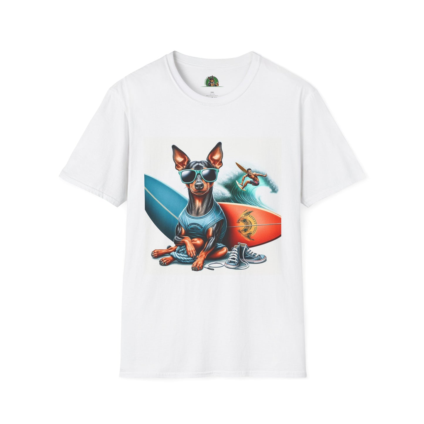 Min Pin T-Shirt surfing boy T-Shirt Printify XS White